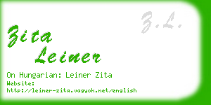 zita leiner business card